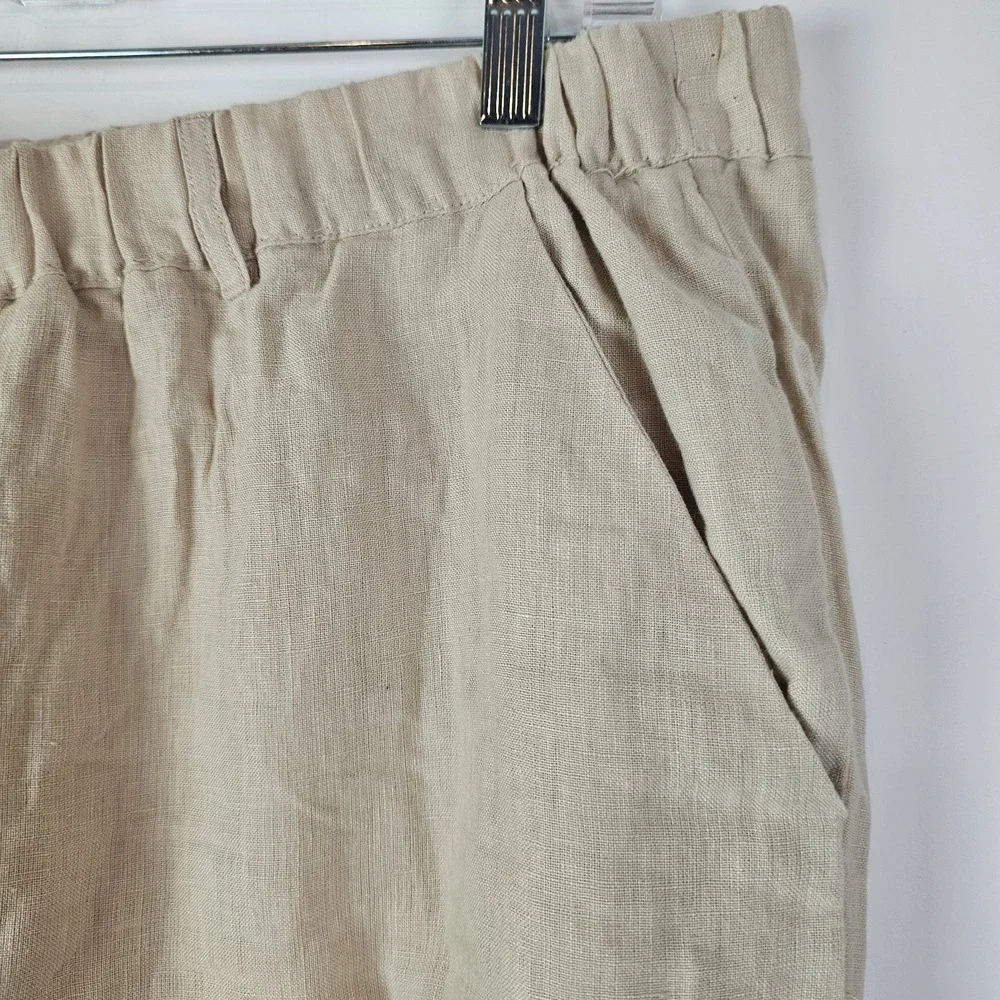 Quince Womens 100% European Flax Linen Wide Leg Pants 25